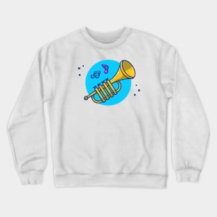 Trumpet With Music Notes Crewneck Sweatshirt